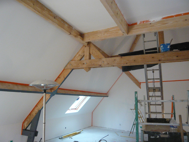 charpente traditionnelle placo